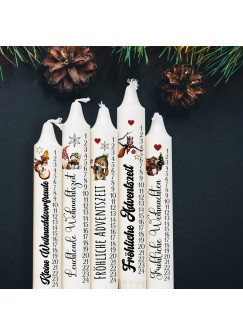 Kerzensticker Kerzentattoos Tattoofolie Weihnachten Adentskerze Adventszahlen für Kerzen oder Keramik A4 Bogen DIY Stickerbogen kst110