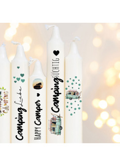Kerzensticker Kerzentattoos Tattoofolie Camping Wohnwagen Lagerfeuer to go für Kerzen oder Keramik A4 Bogen DIY Stickerbogen kst2
