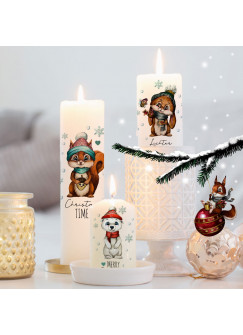 Kerzensticker Kerzentattoos Tattoofolie Weihnachten Advent Adventskerzen für Kerzen oder Keramik A4 Bogen DIY Stickerbogen für bis zu 40 Kerzen kst27