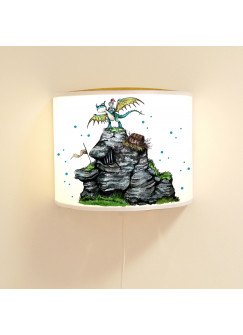 Leseschlummerlampe Jungen Schlummerlampe Wandlampe Lampe mit Ritter & Drache ls80