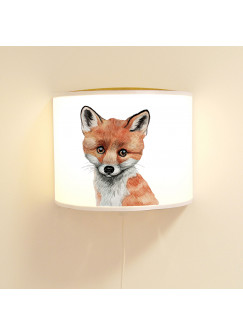 Wandlampe Kinderlampe mit kleinen süßen schlauen Fuchs Lampe Motivlampe Leselampe Kinderzimmer ls103