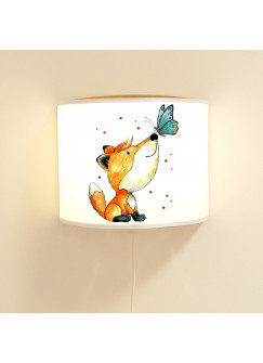 Leseschlummerlampe Kinderlampe Wandlampe Lampe mit Fuchs & Schmetterling ls81