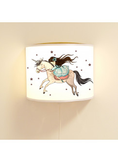Leseschlummerlampe Einhornlampe Kinderlampe Wandlampe Lampe mit Einhorn & Sterne ls82