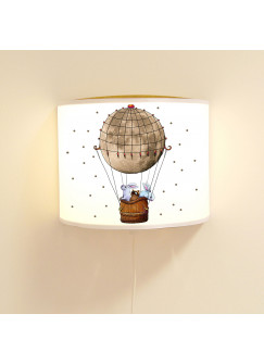 Kinderlampe Wandlampe Heißluftballon Lampe Motivlampe mit Punkte ls90