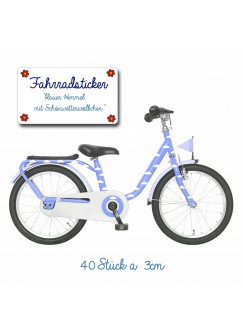 Fahrradaufkleber Wolken Wölkchen Set 40 Stück M1008