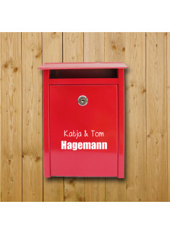 Briefkasten Aufkleber Name