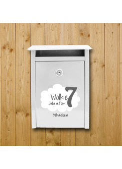 Briefkasten Aufkleber Wolke