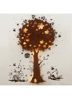 Wandlampe Elfen und Feen Zauberbaum M1263
