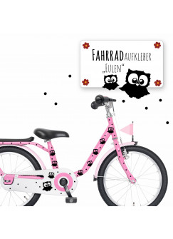 Fahrrad Aufkleber Eulen