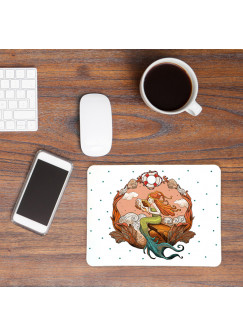 Mousepad Mouse Pad Mausunterlage Meerjungfrau mit Muscheln und Punkten mp25