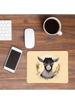 Mousepad mouse pad Mauspad mit süßen Ziege Zicklein Bock Mausunterlage bedruckt für den Schreibtisch mouse pads Tier m72