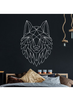 Wandtattoo geometrischer Wolf polygonaler Stil Wanddeko für Flur Schlafzimmer oder Wohnzimmer M2430