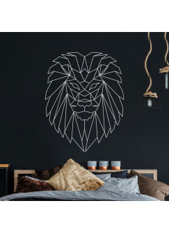 Wandtattoo geometrischer Löwe polygonaler Stil Wanddeko Flur Schlafzimmer oder Wohnzimmer M2431