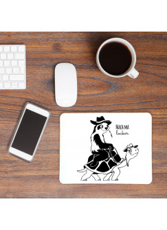 Mousepad Mouse Pad Mausunterlage Faultier und Schildkröte mit Spruch Zitat Sprichwort mach ma locker mousepad mouse pad sloth and tortoise with quote saying stay relaxed mp17