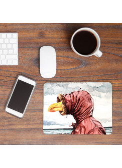 Mousepad mouse pad Mauspad Möwe mit Kapuze am Meer Mausunterlage bedruckt für den Schreibtisch mouse pads Tier mp44