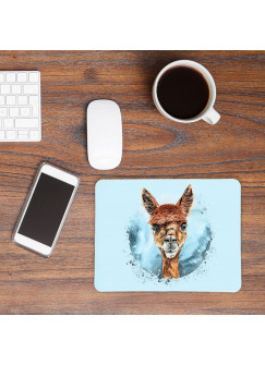 Mousepad mouse pad Mauspad mit süßen Alpaka Mausunterlage bedruckt für den Schreibtisch mouse pads Tier mp67