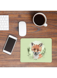 Mousepad mouse pad Mauspad mit süßen Fuchs Mausunterlage bedruckt für den Schreibtisch mouse pads Tier mp69