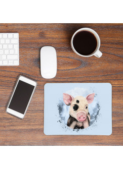 Mousepad mouse pad Mauspad mit süßen Schweinchen Schwein Mausunterlage bedruckt für den Schreibtisch mouse pads Tier mp71