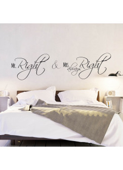 Wandtattoo Mr Right und Mrs Right M1641