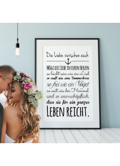 A3 Print Illustration Poster Plakat Druck mit Spruch Die Liebe zwischen euch... p85