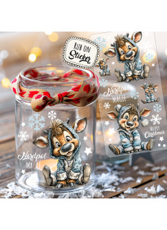 Rub ons RubOn Rubons Sticker Weihnachten Weihnachtssticker Weihnachtsmotive süße Rentiere Tiere Din lang Bogen rb48