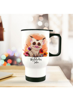 Thermobecher Thermotasse Thermosflasche Kaffeebecher Becher Tasse Schweinchen Glücksbecher mit Wunschnamen thermo cup piggy piglet happiness mug with desired name tb082b.jpg