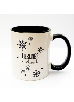 Tasse Schneeflocken Schneekristalle Lieblings Mensch ts162