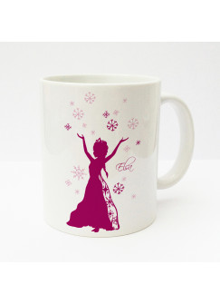 Tasse Becher Kaffeetasse Kaffeebecher Kindertasse Kinderbecher Schneeflocken Schneekristalle und Schneekönigin mit Wunschnamen in berry cup mug kids cup kids mug coffee cup coffee mug snowflakes snow crystals and snow queen with desired name in berry ts16