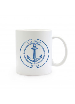 Tasse Anker Kompass mit Spruch Heimathafen Rostock maritim ts400