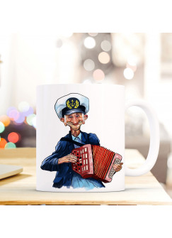 Tasse Becher Kaffeetasse Kaffeebecher Maritim mit Kapitän Seemannsopi und Akkordeon Cup mug coffee cup coffee mug maritime with captain grandpa and accordion ts445_H.jpg