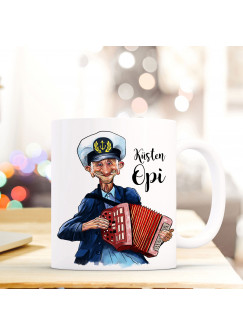 Tasse Becher Kaffeetasse Kaffeebecher Maritim mit Kapitän Seemannsopi Akkordeon und Spruch Küstenopi Cup mug coffee cup coffee mug maritime with captain grandpa accordion and quote saying coastal grandpa ts446_H.jpg