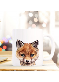 Tasse Becher mit Fuchs Motiv Kaffeebecher Geschenk Motto Fuchsbecher Fuchstasse ts620