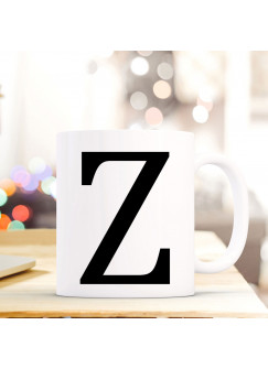 Tasse Becher mit Buchstabe Z Geschenk Kaffeetasse Buchstabentasse mit großem Z Kaffeebecher ts824