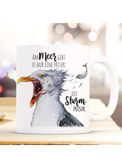 Tasse Becher Kaffeetasse Möwe Vogel Spruch Die Sturmfrisur Kaffeebecher Geschenk Spruchbecher ts979