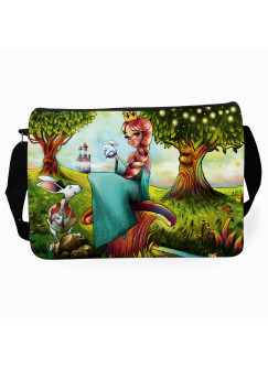 Schultertasche Schultasche Tasche Prinzessin im Zauberwald satchel sling bag school bag princess in magic forest tsu02