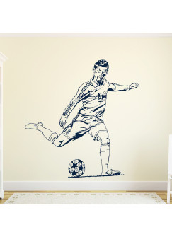 Wandtattoo Wandaufkleber Fußball Fußballspieler Stürmer Ronaldo Bundesliga M1628