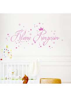 Wandtattoo Kleine Prinzessin Sterne Krone M1685