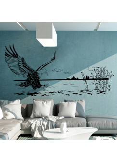 Wandtattoo Seeadler Fischadler in maritimer Landschaft M1464