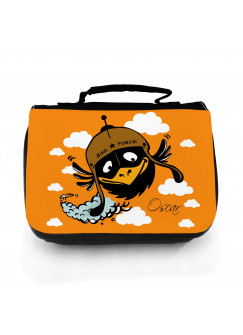 Waschtasche Waschbeutel Kulturbeutel Kosmetiktasche Reisewaschtasche Vogel Rabe Bird Force mit Wunschnamen washbag toilet bag sponge bag cosmetics bag travel washbag bird raven bird force with custom name wt123