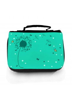 Waschtasche Waschbeutel Kulturbeutel Kosmetiktasche Reisewaschtasche Pusteblume mit Schmetterlingen washbag toilet bag sponge bag cosmetics bag travel washbag dandelion with butterflies wt126