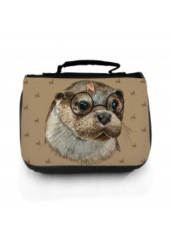 Waschtasche Waschbeutel Kulturbeutel Kosmetiktasche Reisewaschtasche Harry Otter mit Brille Washbag toilet bag sponge bag cosmetics bag travel washbag Harry Otter with glasses wt152