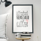 A3 Print Illustration Poster Plakat Fee Elfe mit Spruch manchmal hilft nur noch Feenstaub und Glitzer p42