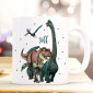 Tasse Kaffeetasse Becher Dinosaurier Dino Dinos T-Rex Flugsaurier Brontosaurus mit Wunschname Name Kaffeebecher Teetasse Geschenk ts2036