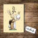 A6 Postkarte Ansichtskarte Osterkarte Flyer Ostern Häschen Hase Osterhase mit Spruch Ei love you A6 postcard print easter card bunny rabbit with quote ei love you pk100_H.jpg