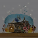 Elfentür aus Echtholz mit zauberhaftem Baum in geheimnisvollem Zauberwald mit Elfe Reh Rehlein Schnecke und Schmetterling Eleven door from real wood with a magical tree house in mysterious magic forest with fairy elf deer snail and butterfly e17_2.jpg