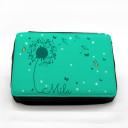 Gefüllte Federtasche Pusteblume mit Punkten Schmetterlingen und Wunschnamen fm032 Filled pencil case dandelion with butterflies points and desired name fm032