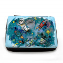 Gefüllte Federtasche Astronaut im Weltraum mit Wunschnamen filled pencil case astronaut in outer space with custom name fm061