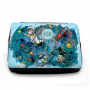 Gefüllte Federtasche Astronaut im Weltraum mit Wunschnamen filled pencil case astronaut in outer space with custom name fm061