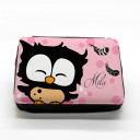 Hauptbild gefüllte Federtasche Eule mit Federn filled pencil case owl with feathers