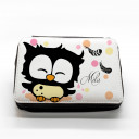 Hauptbild gefüllte Federtasche Eule mit Federn filled pencil case owl with feathers